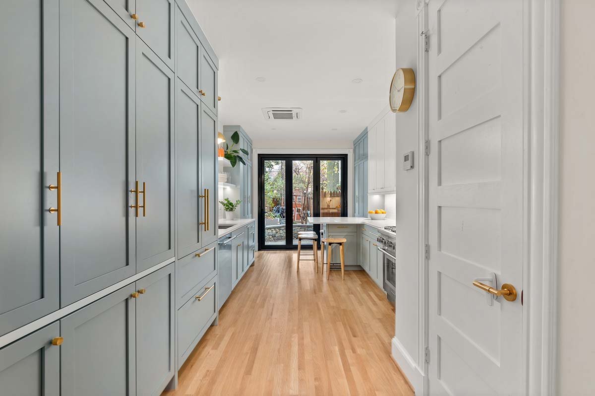 Renovated interior detail showcasing custom trim and finish carpentry